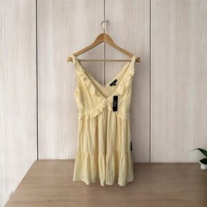 Lulus yellow mini dress size Small